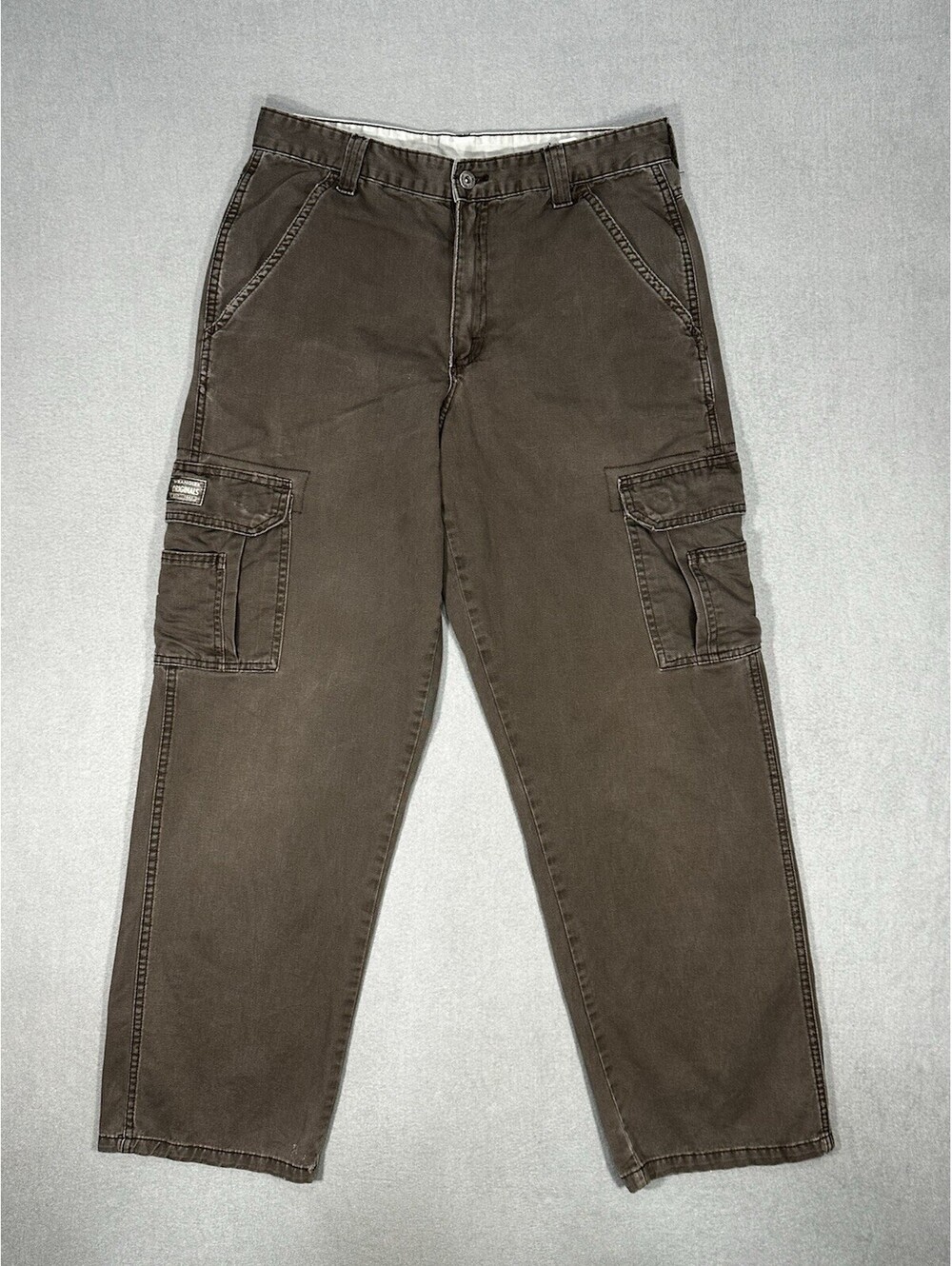 Wrangler Originals Cargo Pants Mens 30x32 Brown Utility Workwear Relaxed Fit